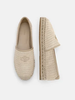 Raffia Loafers - Nude Raffia