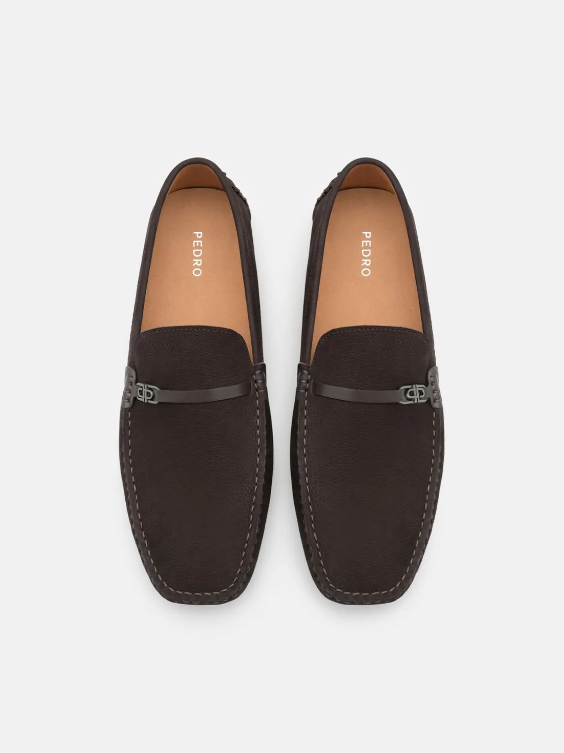 Renly Nubuck Driving Shoes - Dark Brown