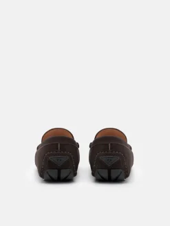 Renly Nubuck Driving Shoes - Dark Brown