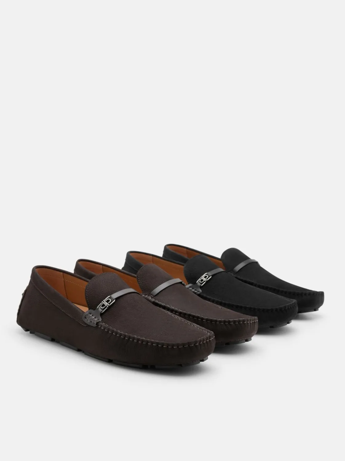 Renly Nubuck Driving Shoes - Dark Brown