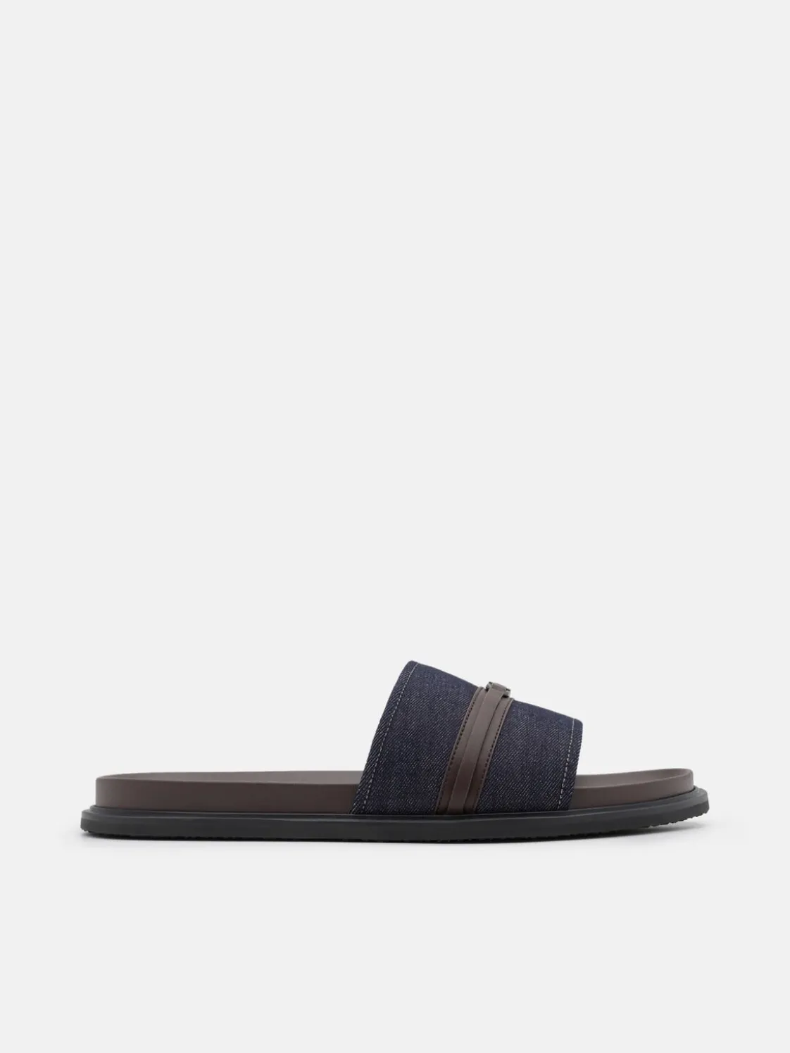 Renly Slide Sandals - Navy Denim