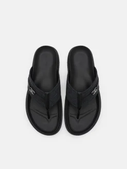 Renly Thong Sandals - Black Fabric