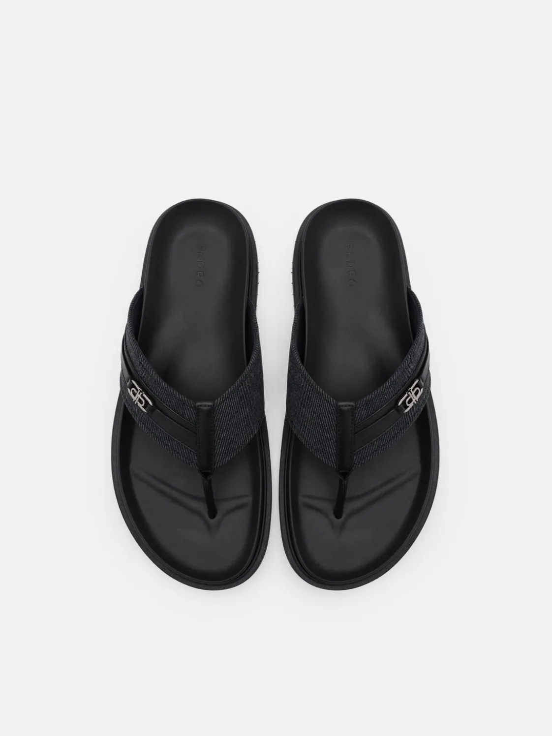 Renly Thong Sandals - Black Fabric