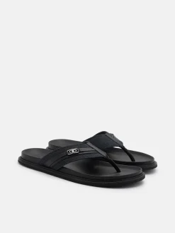 Renly Thong Sandals - Black Fabric