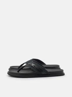 Renly Thong Sandals - Black Fabric