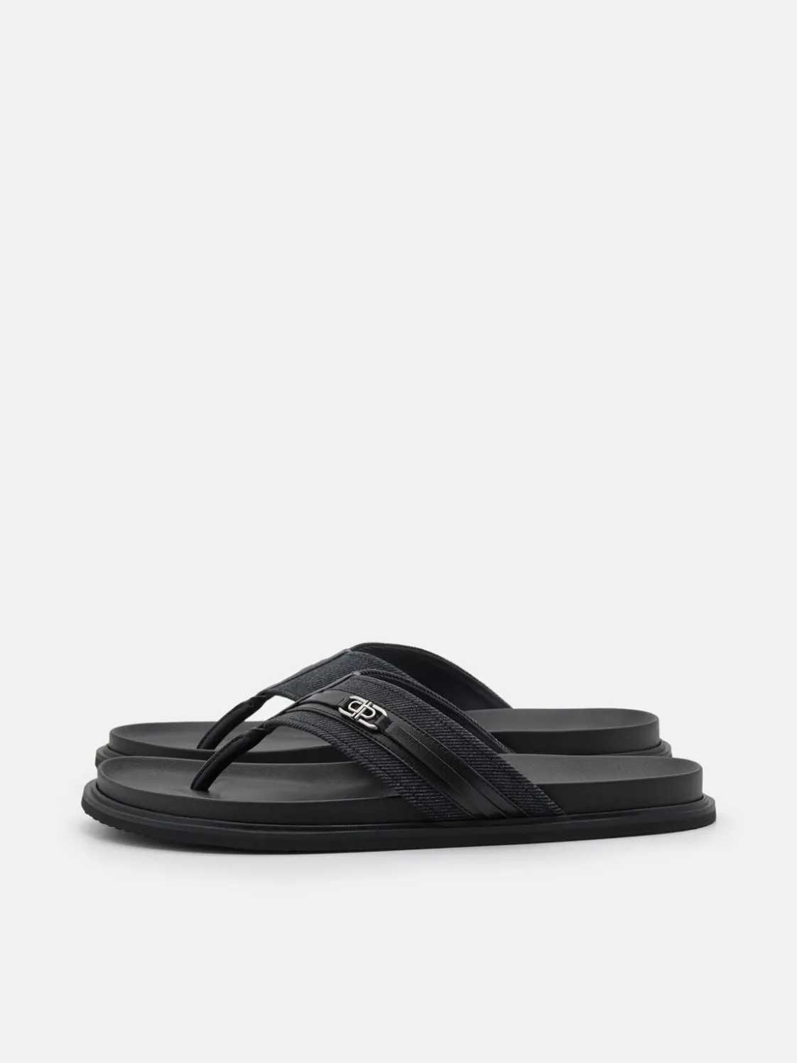 Renly Thong Sandals - Black Fabric