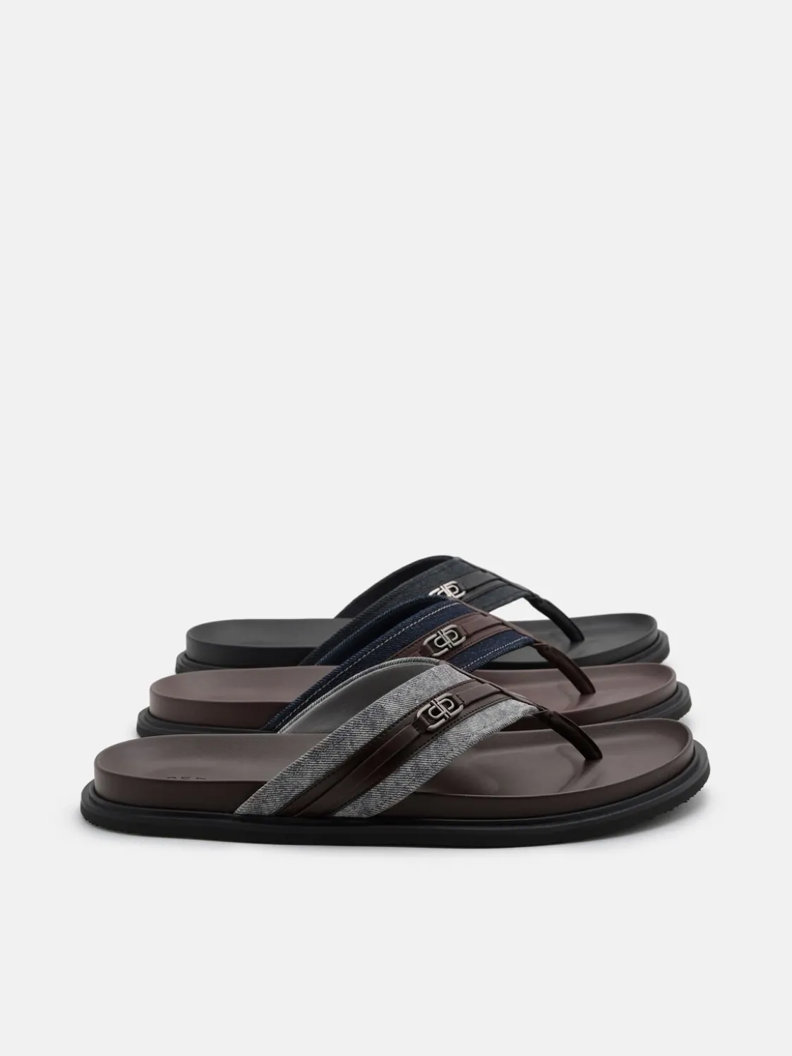 Renly Thong Sandals - Black Fabric