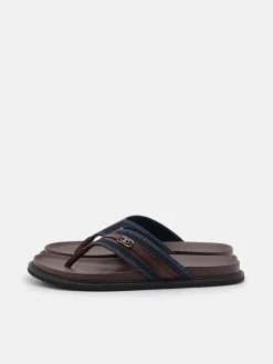 Renly Thong Sandals - Navy Denim