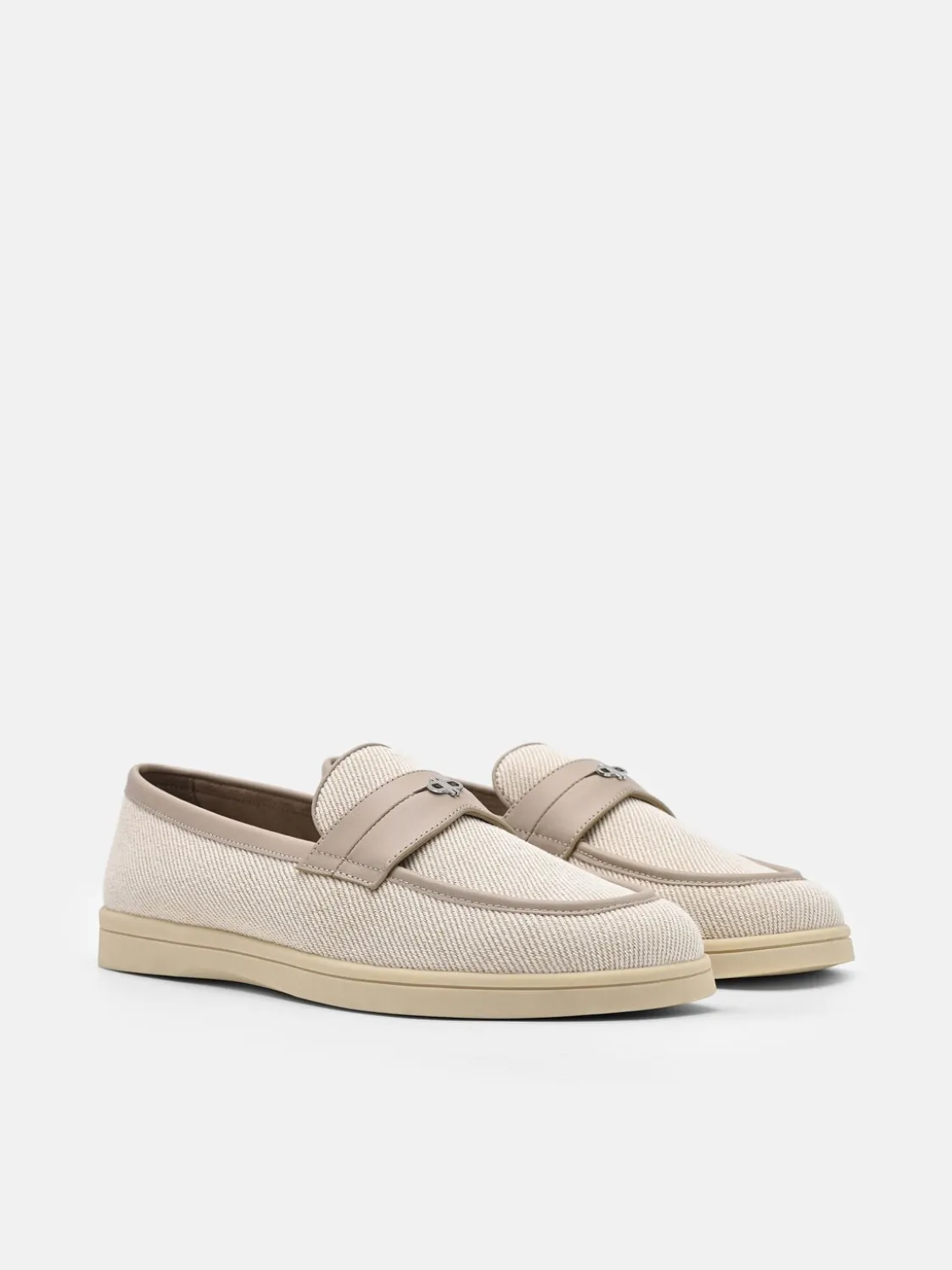 Roam Canvas Driving Shoes - Light Taupe Canvas