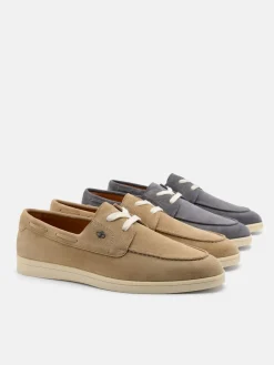 Roam Suede Boat Shoes - Grey