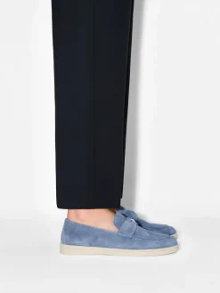 Roam Suede Driving Shoes - Slate Blue Suede