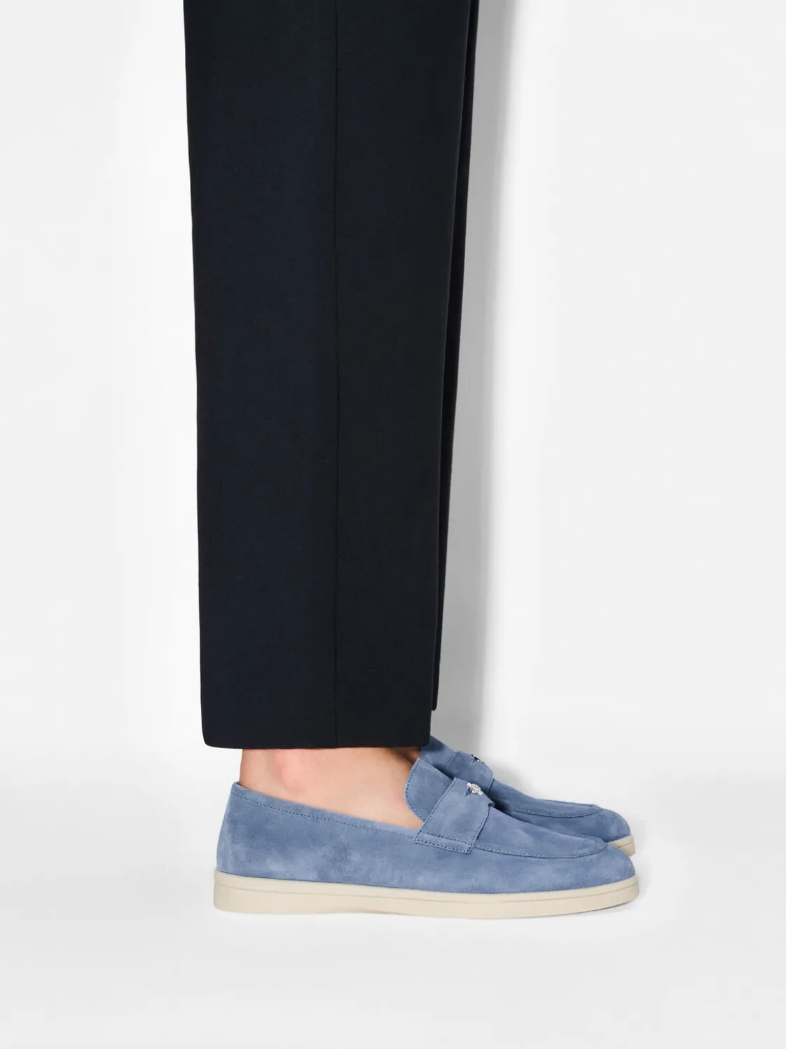 Roam Suede Driving Shoes - Slate Blue Suede