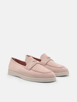 Roam Suede Driving Shoes - Nude