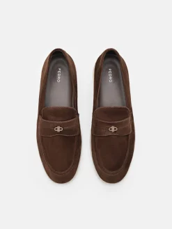 Roam Suede Driving Shoes - Dark Brown