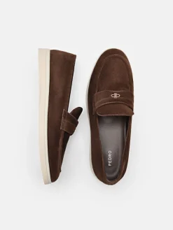 Roam Suede Driving Shoes - Dark Brown