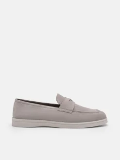 Roam Suede Driving Shoes - Light Grey