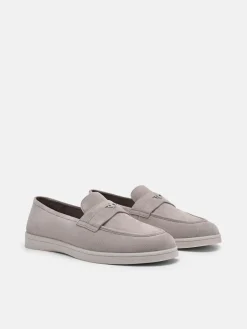 Roam Suede Driving Shoes - Light Grey