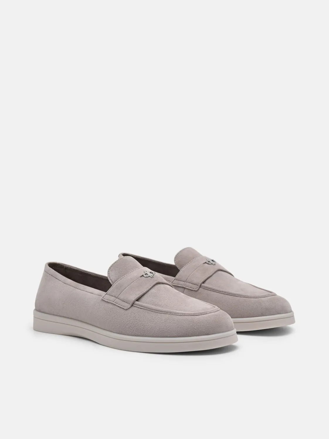 Roam Suede Driving Shoes - Light Grey