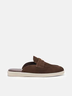 Roam Suede Mules - Dark Brown