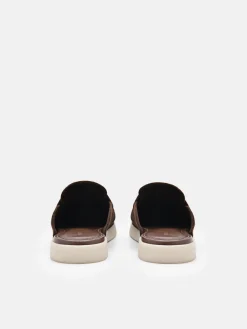 Roam Suede Mules - Dark Brown