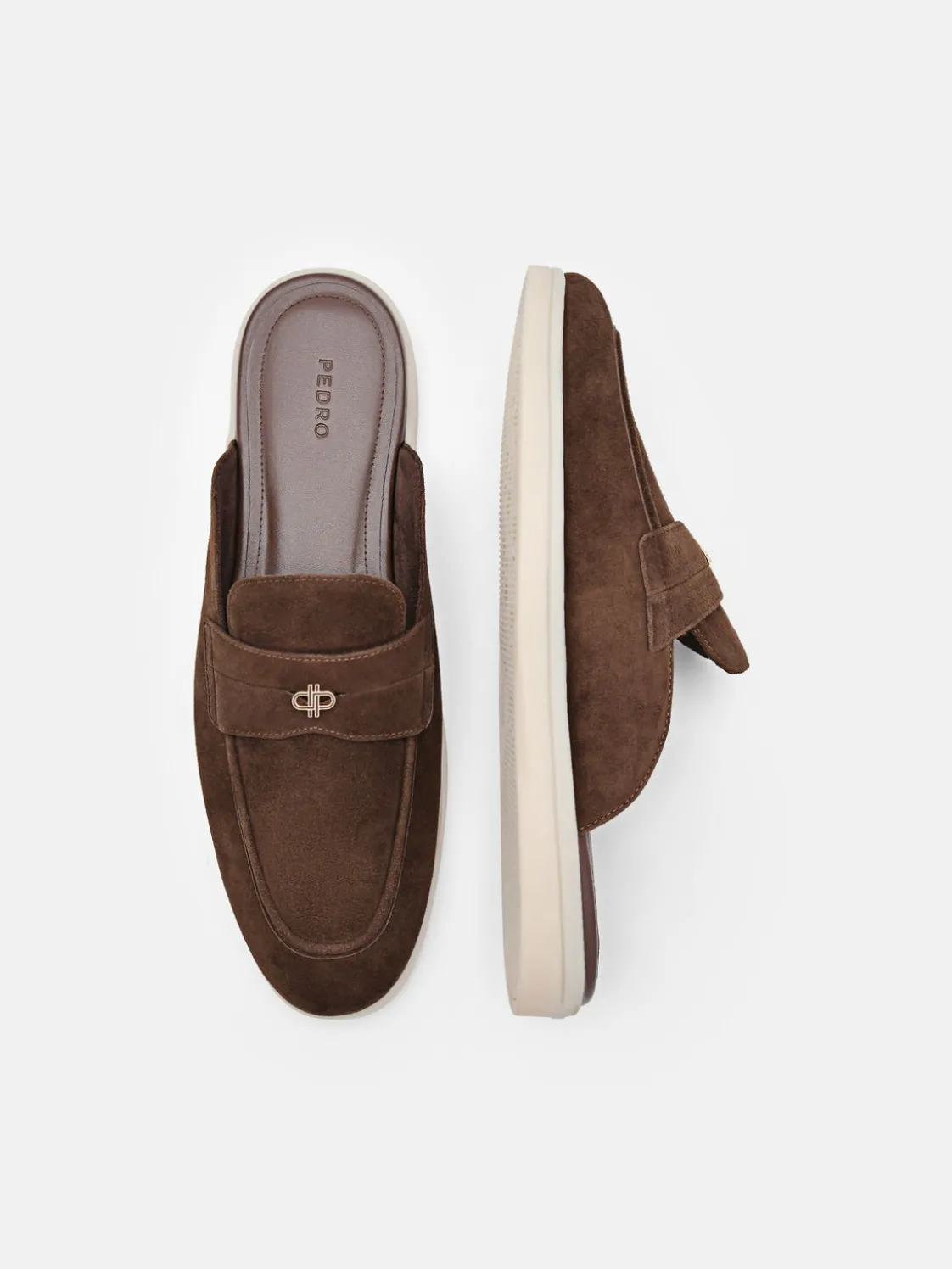 Roam Suede Mules - Dark Brown