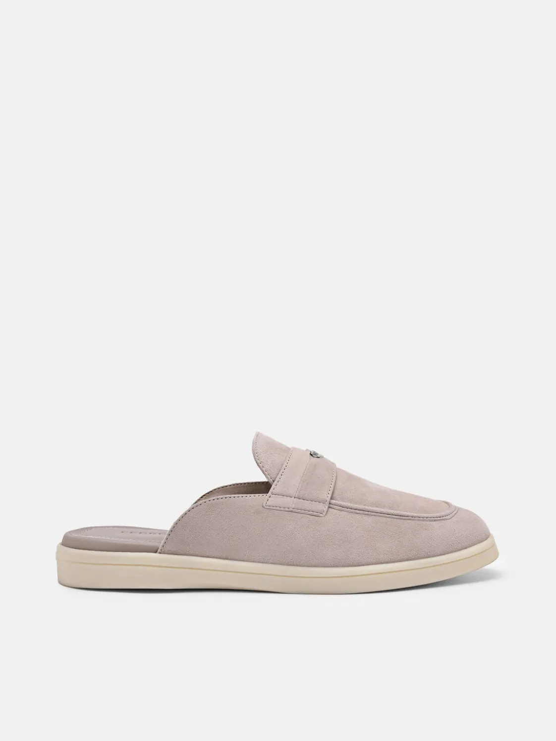 Roam Suede Mules - Light Grey
