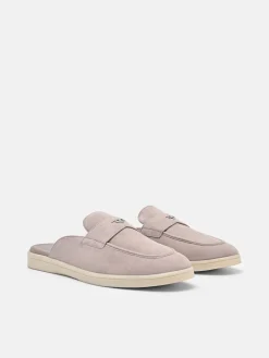 Roam Suede Mules - Light Grey