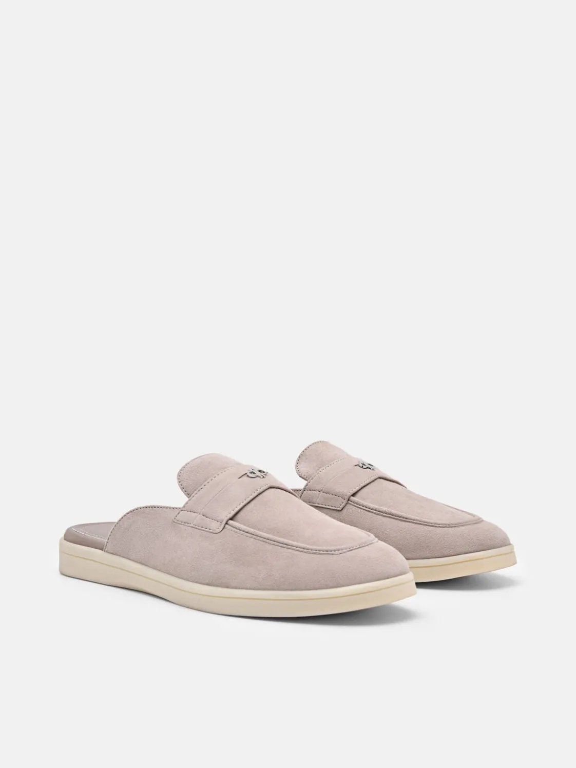 Roam Suede Mules - Light Grey