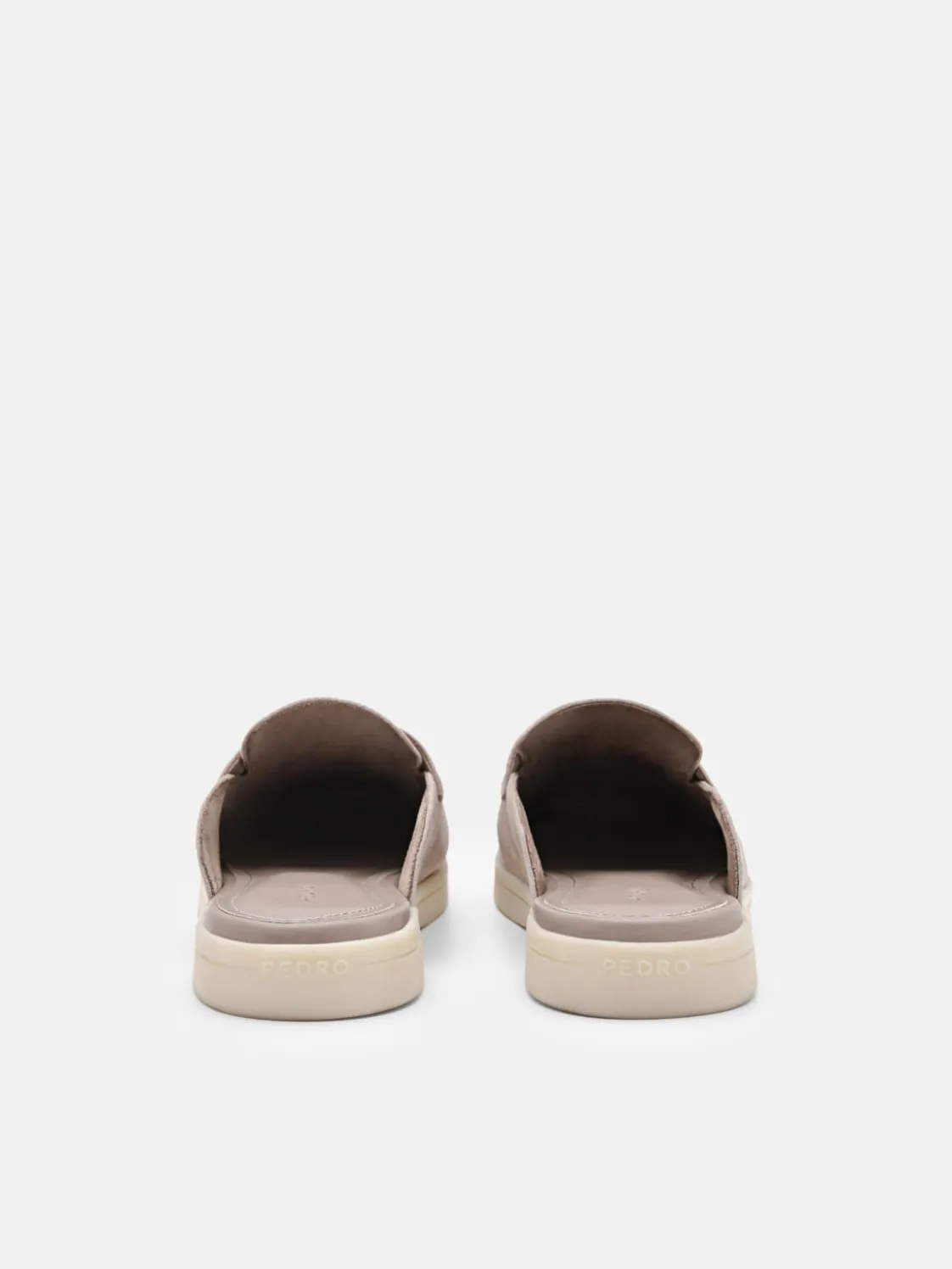 Roam Suede Mules - Light Grey