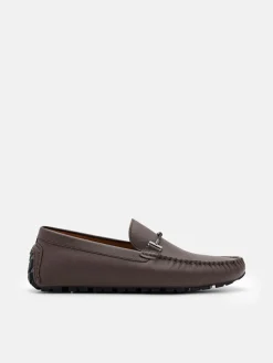 Robert Leather Driving Shoes - Dark Brown