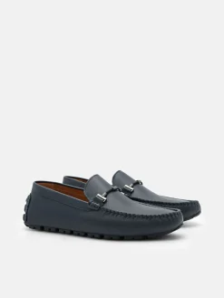 Robert Leather Driving Shoes - Navy