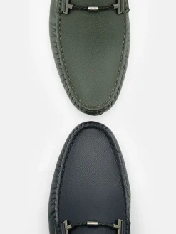 Robert Leather Driving Shoes - Navy