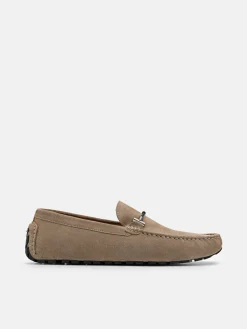 Robert Leather Driving Shoes - Dark Taupe