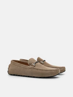 Robert Leather Driving Shoes - Dark Taupe