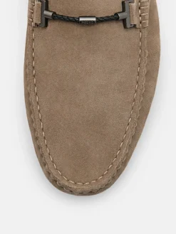 Robert Leather Driving Shoes - Dark Taupe