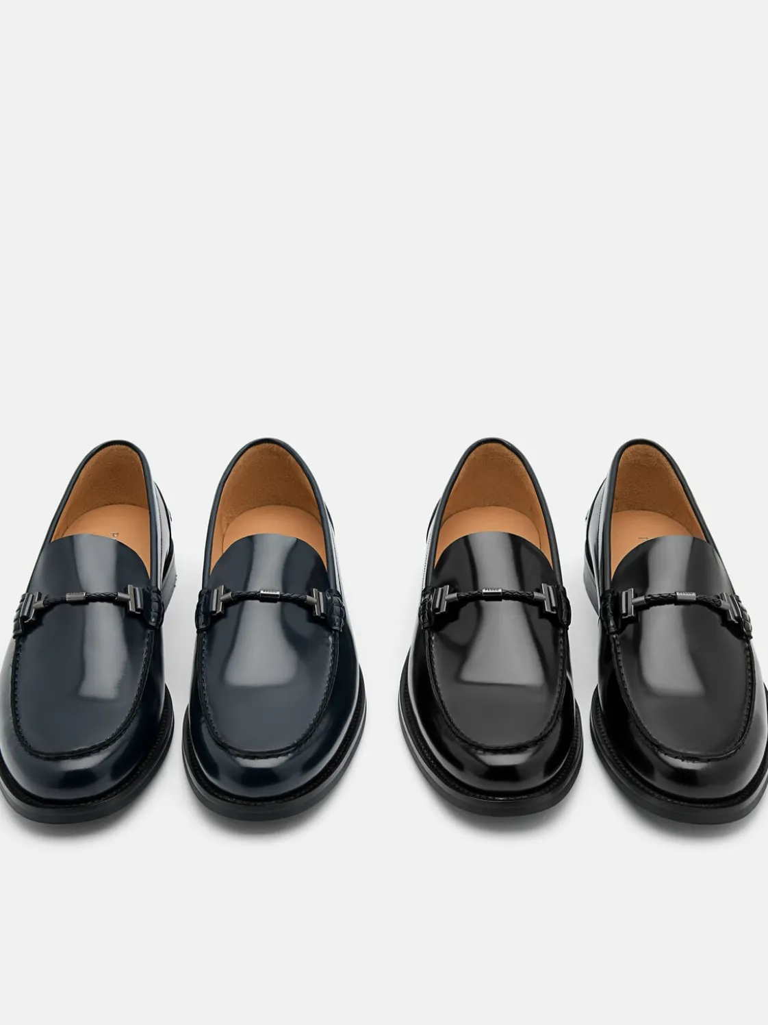 Robert Leather Horsebit Loafers - Navy