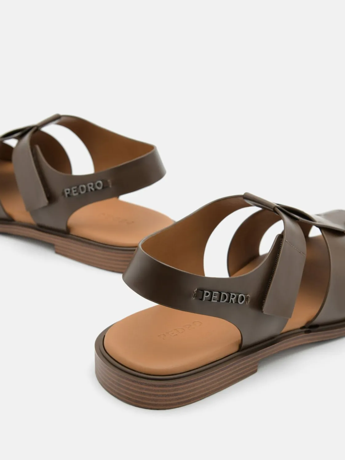 Roman Backstrap Sandals - Brown