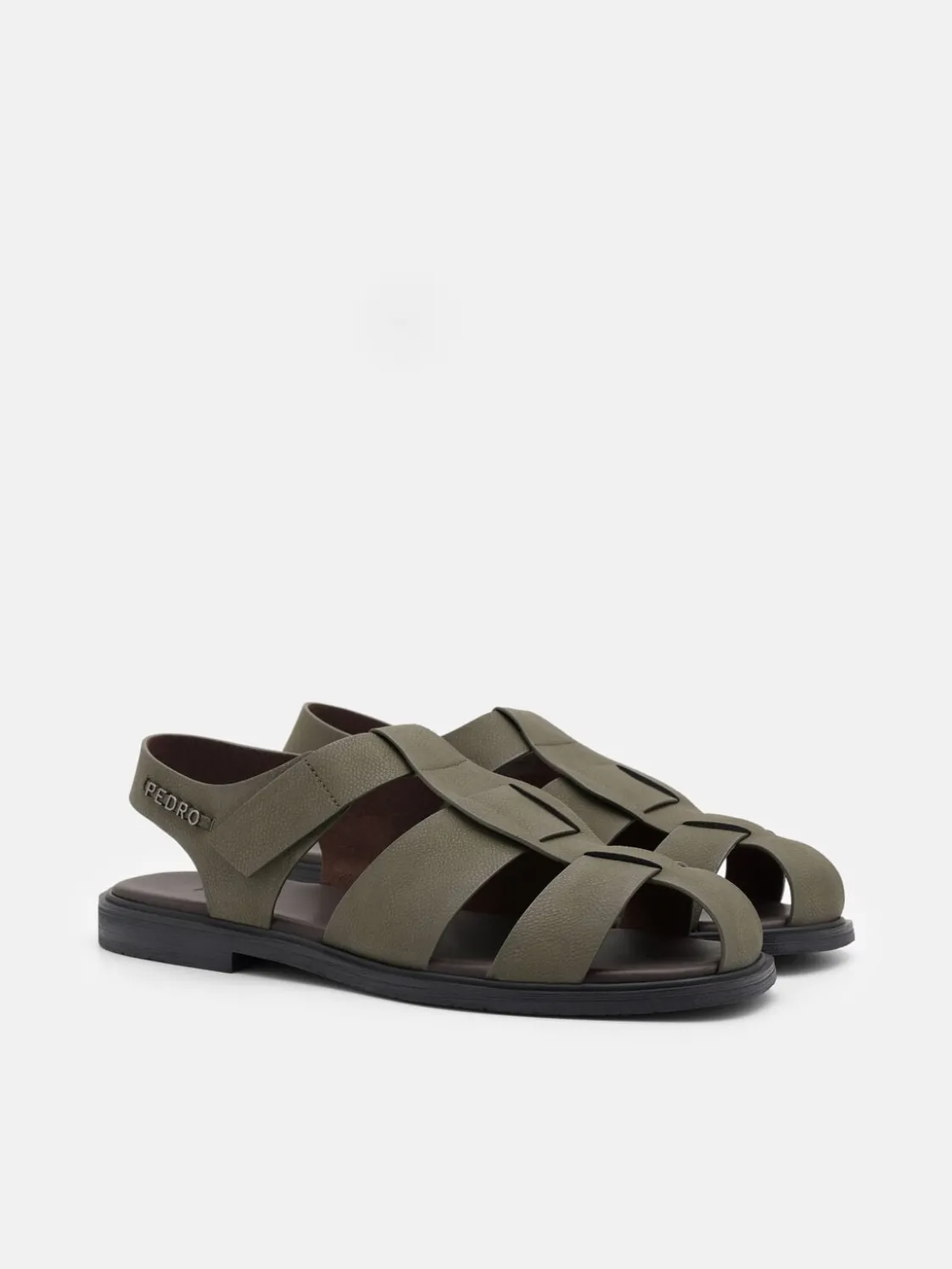 Roman Backstrap Sandals - Military Green