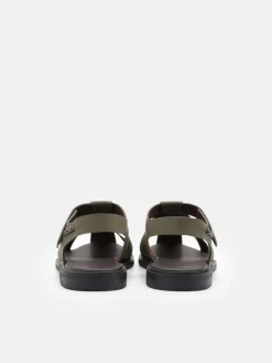 Roman Backstrap Sandals - Military Green