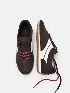 Romy Nylon Sneakers - Dark Brown