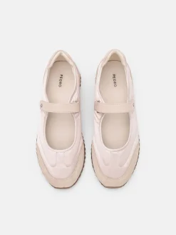 Romy Satin Sneakers - Beige