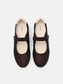 Romy Satin Sneakers - Dark Brown