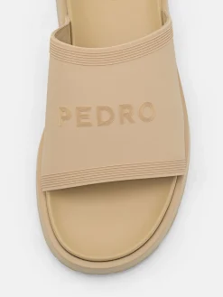 Rubber Slide Sandals - Sand