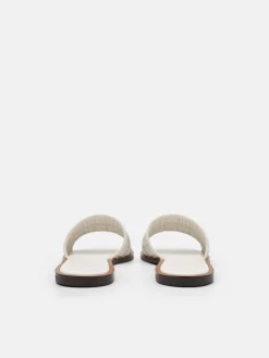 Sadie Woven Slide Sandals - Chalk Weave