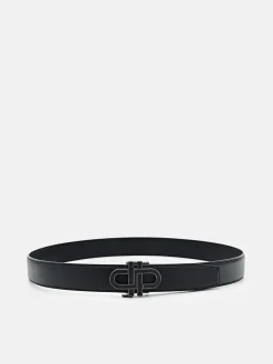 Saffiano Leather Automatic Belt - Black
