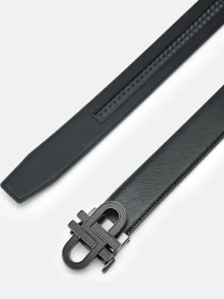 Saffiano Leather Automatic Belt - Black