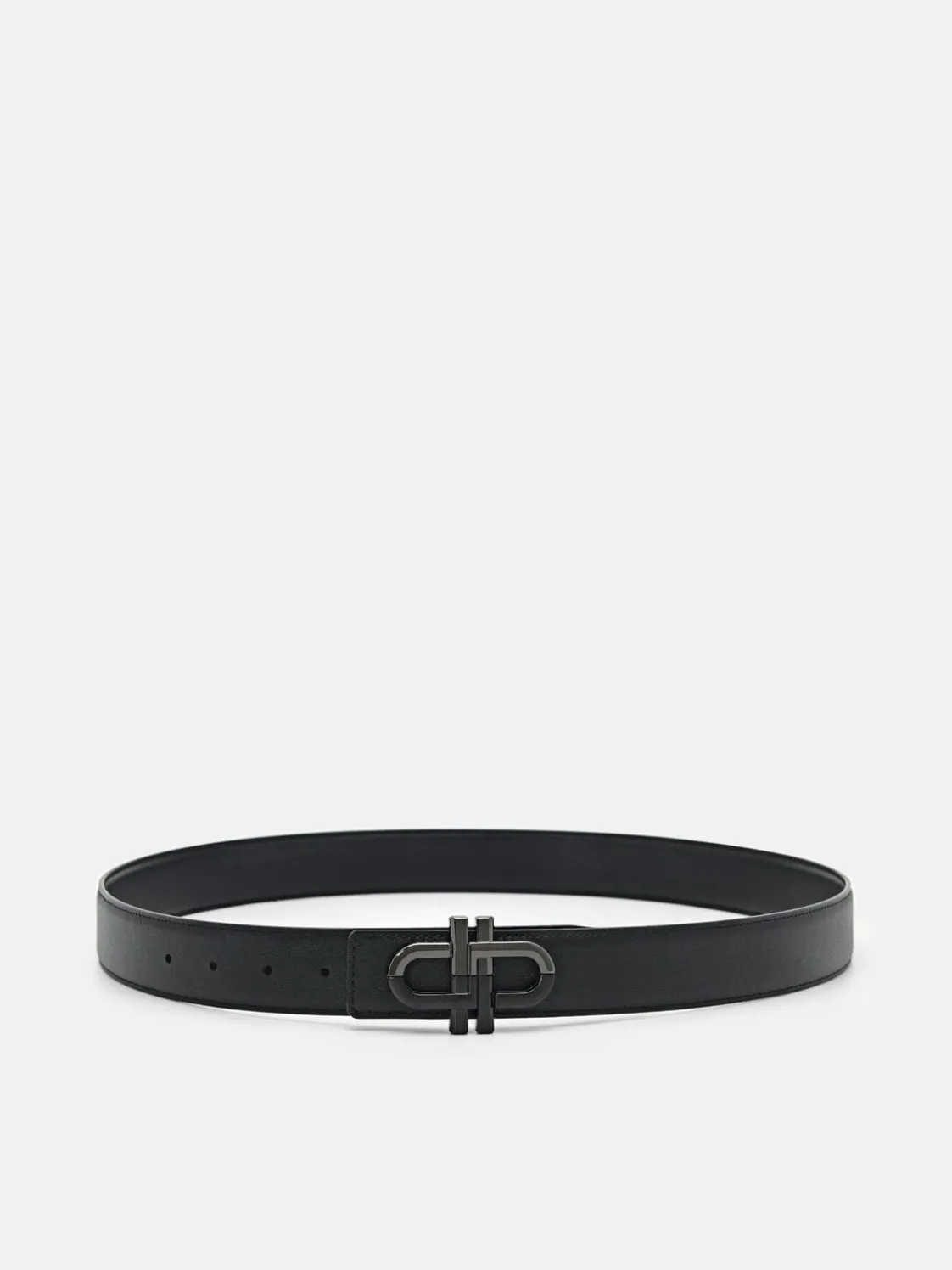 Saffiano Leather Reversible Tang Belt - Black