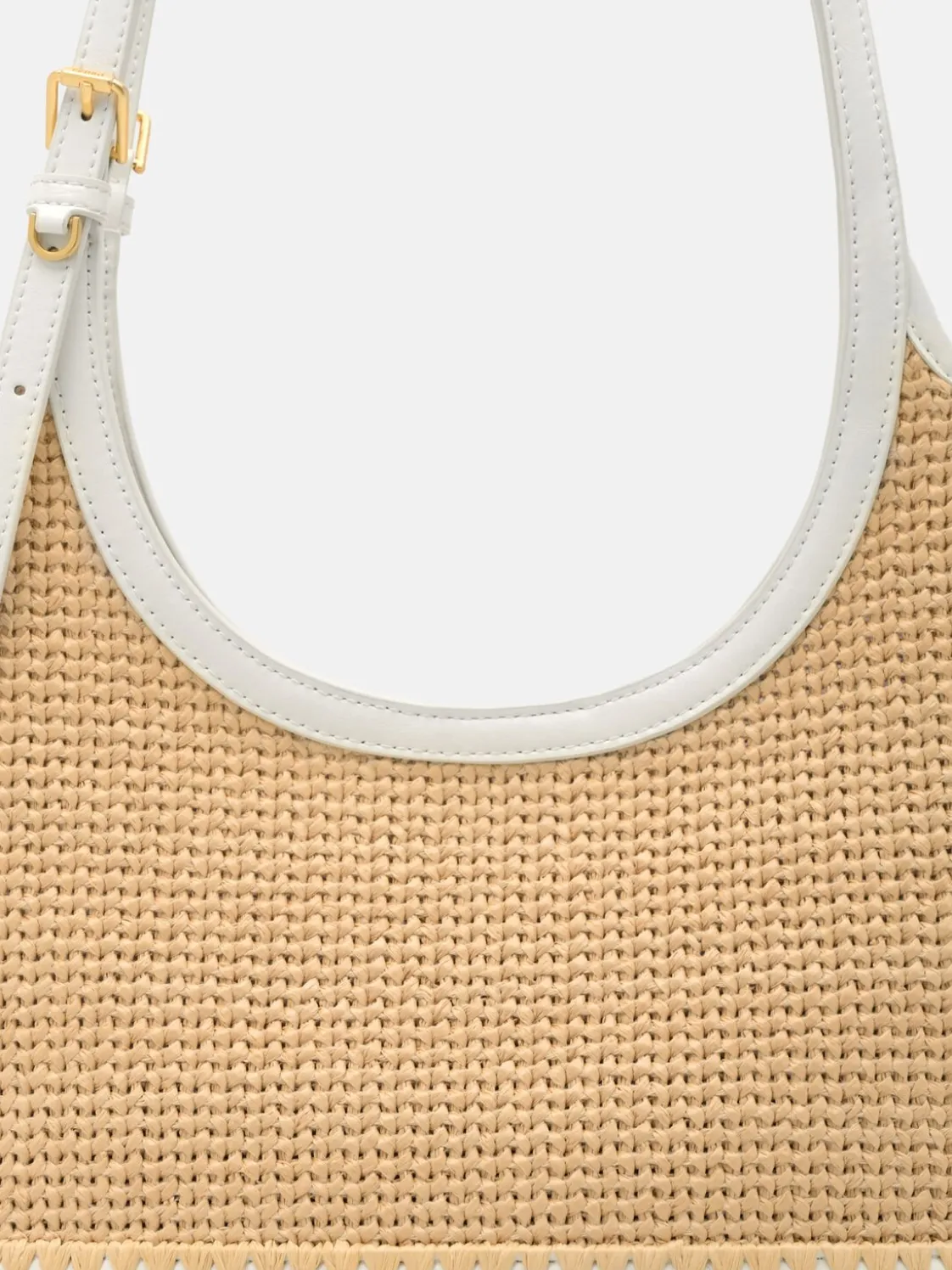 Saskia Raffia Hobo Bag - Natural Raffia