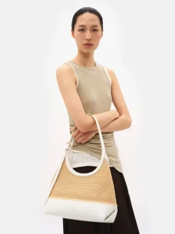 Saskia Raffia Hobo Bag - Natural Raffia