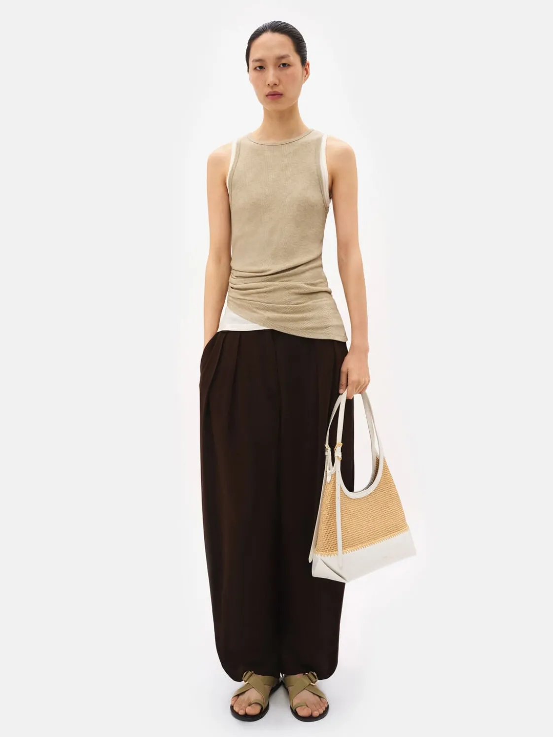 Saskia Raffia Hobo Bag - Natural Raffia